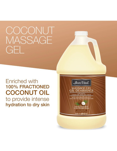 Gel de Masaje Bon Vital 100% Aceite de Coco 3.78 L