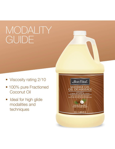Gel de Masaje Bon Vital 100% Aceite de Coco 3.78 L