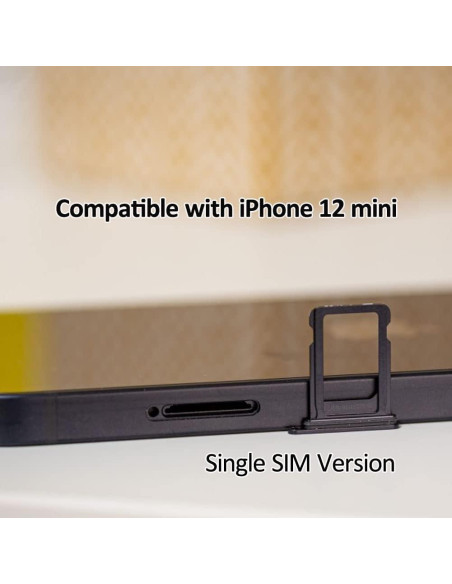 Bandeja SIM para iPhone 12 Mini Ewparts - Reemplazo Negro Bandeja SIM para iPhone 12 Mini Ewparts - Reemplazo Negro