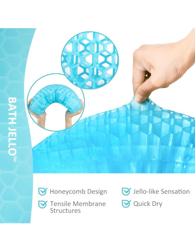 Almohada Lumbar de Gel Sunlit Aqua para Baño 38.1x21.8cm