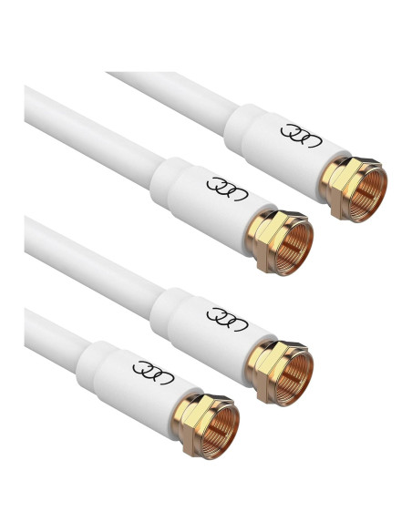 Cable Coaxial RG6 CL3 1.83m Ultra Clarity Cables - 2 Paquetes Cable Coaxial RG6 CL3 1.83m Ultra Clarity Cables - 2 Paquetes