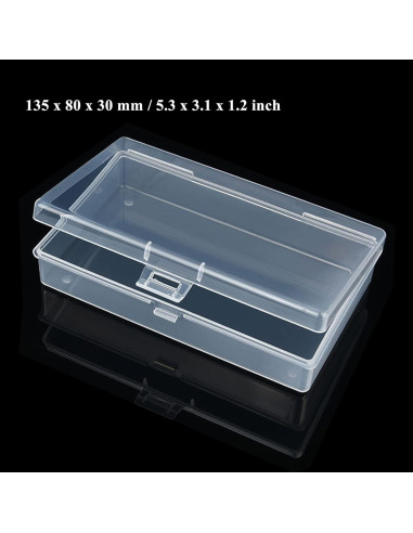 28 Cajas Rectangulares Transparentes Thintinick para Almacenamiento