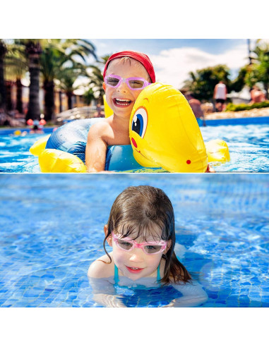 Gafas de natación COOLOO para niños, 2 paquetes, 4-16 años