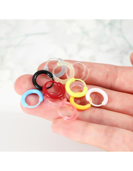 Juego de Retenedores de Oreja y Anillos Nasales Qualima - 12 Pares Hipoalergénicos Juego de Retenedores de Oreja y Anillos Nasales Qualima - 12 Pares Hipoalergénicos