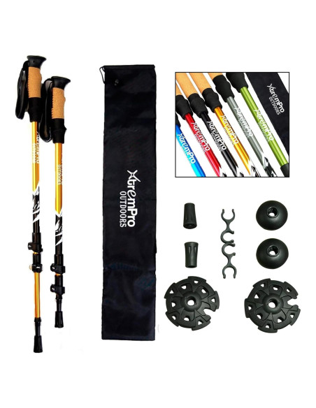 Bastones de Senderismo XtremPro 2 Pcs Aluminio Plegables Bastones de Senderismo XtremPro 2 Pcs Aluminio Plegables
