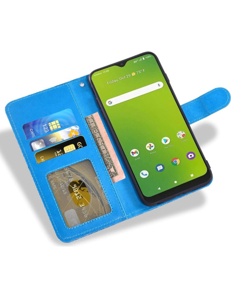 Funda de teléfono Asuwish para Cricket Icon 3/Splendor/AT&T Motivate 2 con protector de pantalla y billetera Funda de teléfono Asuwish para Cricket Icon 3/Splendor/AT&T Motivate 2 con protector de pantalla y billetera