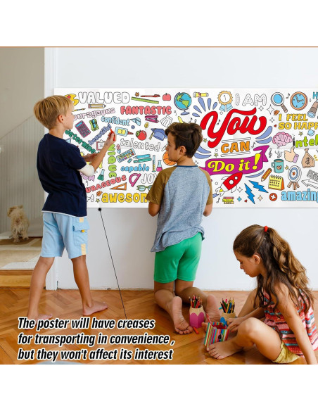 Mantel para Colorear Motivacional JellyPanda 180x60 cm Mantel para Colorear Motivacional JellyPanda 180x60 cm