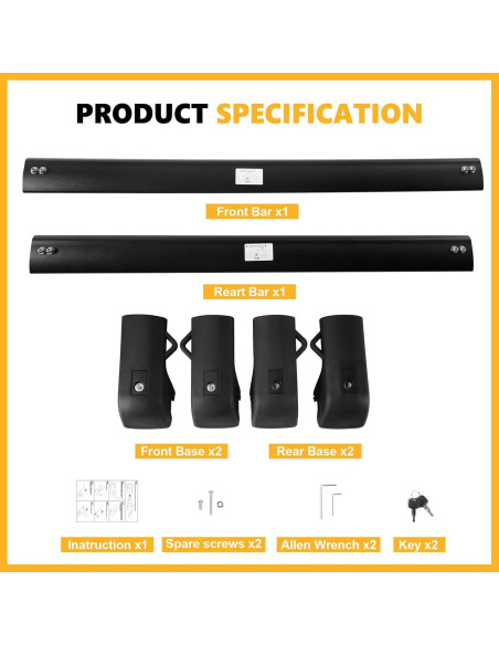 Barras Transversales Tuyoung para Nissan Pathfinder 2013-2021 Barras Transversales Tuyoung para Nissan Pathfinder 2013-2021