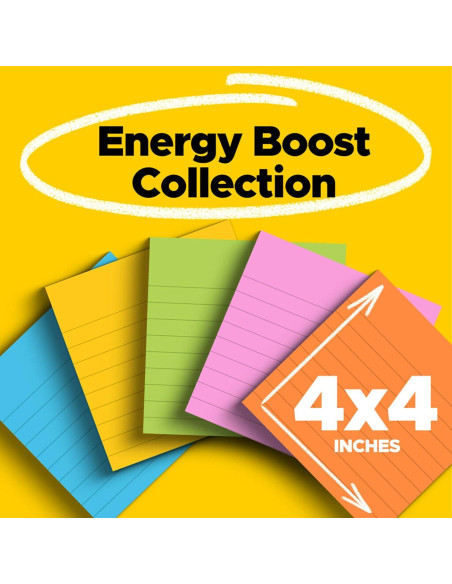 Notas Adhesivas Super Sticky Post-it 10.16 cm x 10.16 cm 6 Blocs Notas Adhesivas Super Sticky Post-it 10.16 cm x 10.16 cm 6 Blocs