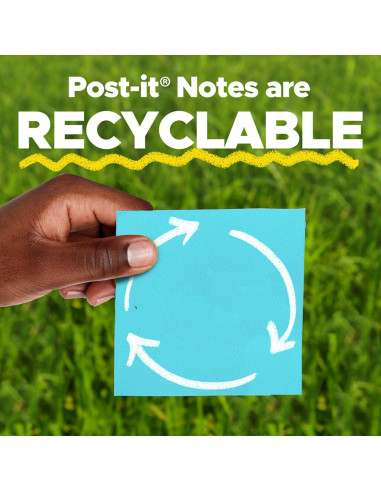 Notas Adhesivas Super Sticky Post-it 10.16 cm x 10.16 cm 6 Blocs