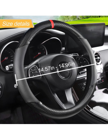 Cubierta de Volante de Coche LoyaForba 38 cm Antideslizante