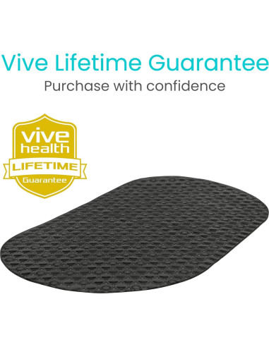 Alfombrilla Ovalada Antideslizante Vive 66x38cm Negra