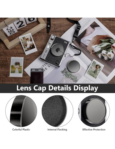 Tapa de Lente MUZIRI KINOKOO para Cámara Fuji Instax Mini EVO - Negro