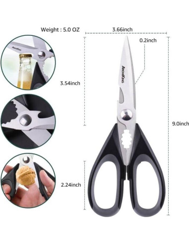 Tijeras de Cocina ARCHIKING 22.86cm Acero Inoxidable con Funda