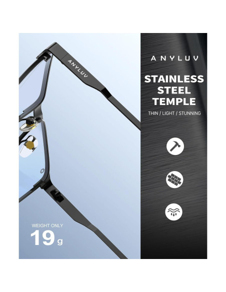 Gafas de Luz Azul ANYLUV A132-A para Hombres y Mujeres Gafas de Luz Azul ANYLUV A132-A para Hombres y Mujeres