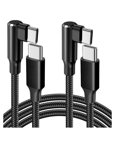 Cable USB C a USB C 100W Souina 2 Pack 3+6FT Ángulo Recto