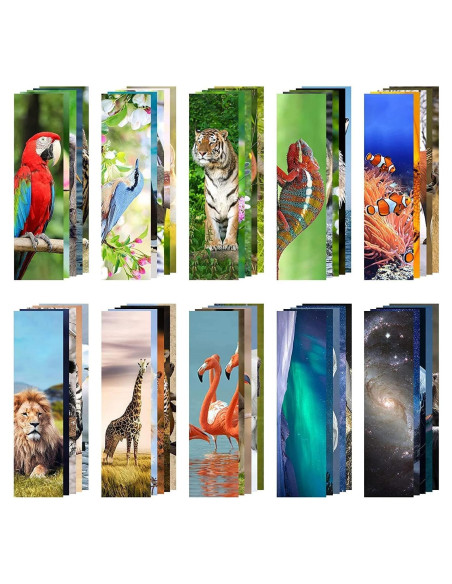 200 Piezas Marcadores de Libros de Animales MOJIEZUO 15x4 cm 200 Piezas Marcadores de Libros de Animales MOJIEZUO 15x4 cm