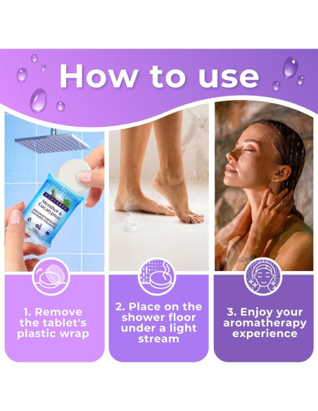 Bombas de Ducha Aromaterapia Cleverfy - 3 Tabletas Relajantes Bombas de Ducha Aromaterapia Cleverfy - 3 Tabletas Relajantes