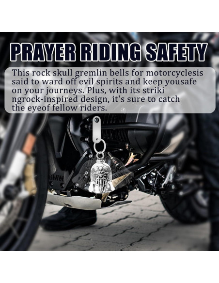Campana de Motocicleta Ángel Guardián Mediana - Amuleto de Seguridad Campana de Motocicleta Ángel Guardián Mediana - Amuleto de Seguridad