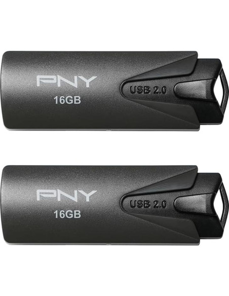 Pendrive PNY 16GB Attaché USB 2.0 - Paquete de 2 Unidades Pendrive PNY 16GB Attaché USB 2.0 - Paquete de 2 Unidades