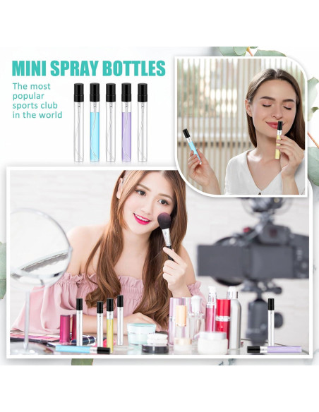 Zhehao 10 Botellas de Spray de Vidrio 10 ml Recargables Zhehao 10 Botellas de Spray de Vidrio 10 ml Recargables