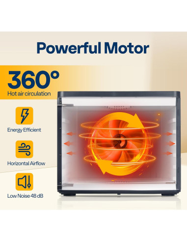 Deshidratador VIVOHOME 6 Bandejas Acero Inoxidable 400W