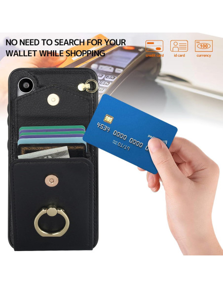 Funda de Cartera Ninki para Samsung Galaxy S24 Plus Negra Funda de Cartera Ninki para Samsung Galaxy S24 Plus Negra