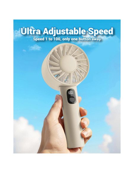 Ventilador Mini Portátil FrSara M12 Recargable 3000mAh Beige Ventilador Mini Portátil FrSara M12 Recargable 3000mAh Beige