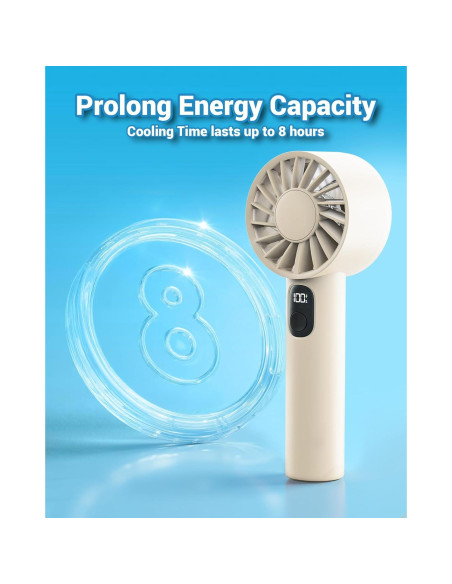 Ventilador Mini Portátil FrSara M12 Recargable 3000mAh Beige Ventilador Mini Portátil FrSara M12 Recargable 3000mAh Beige