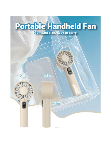 Ventilador Mini Portátil FrSara M12 Recargable 3000mAh Beige Ventilador Mini Portátil FrSara M12 Recargable 3000mAh Beige