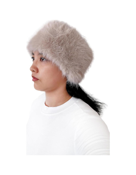 Diadema de Invierno para Mujeres Lina & Lily Piel Sintética Beige Diadema de Invierno para Mujeres Lina & Lily Piel Sintética Beige