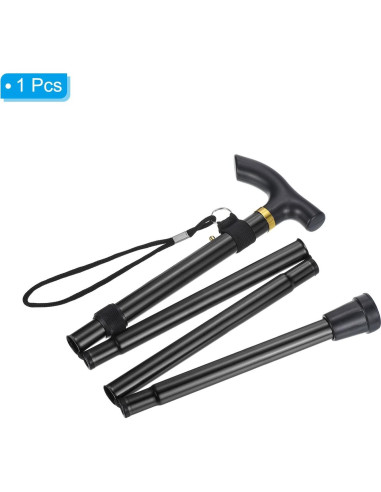 Bastón de Senderismo PATIKIL Plegable de Aluminio 27cm a 95cm