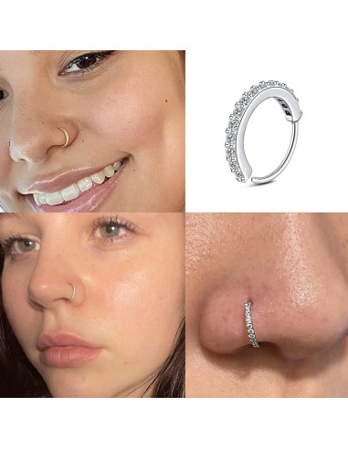 Anillos de Nariz Longita 20g Acero Inoxidable 12 Piezas