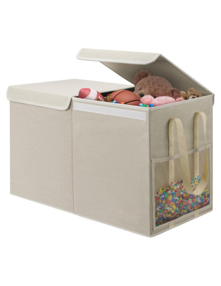 Caja de Almacenamiento de Juguetes LOVSTORAGE Beige 65x33x42cm Caja de Almacenamiento de Juguetes LOVSTORAGE Beige 65x33x42cm