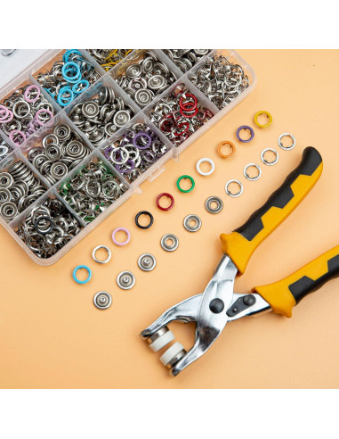 Kit de Botones de Metal a Presión NXTOV 800 Piezas 11mm