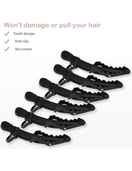 YISSION 12 Clips de Pelo Cocodrilo Negros 11.43 cm Accesorios YISSION 12 Clips de Pelo Cocodrilo Negros 11.43 cm Accesorios