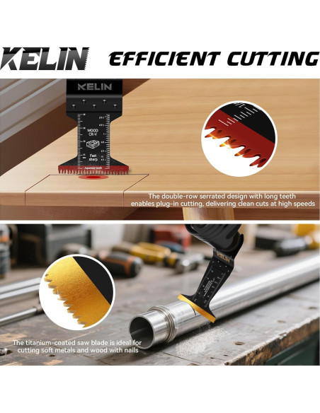 KELIN Kit de 118 Piezas de Cuchillas Multiherramienta Universal KELIN Kit de 118 Piezas de Cuchillas Multiherramienta Universal