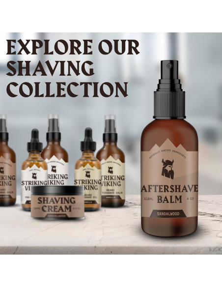 Bálsamo After Shave Striking Viking 118 ml Sándalo - Hidrata y Revitaliza Bálsamo After Shave Striking Viking 118 ml Sándalo - Hidrata y Revitaliza
