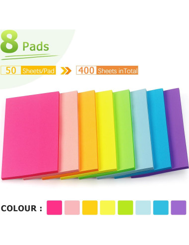 Notas Adhesivas Winner Aura 7.6x12.7 cm 400 Hojas Brillantes