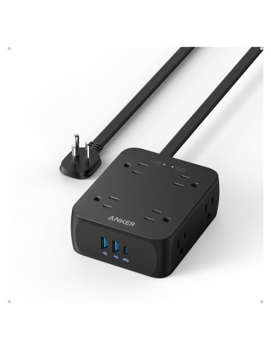 Regleta de Alimentación Anker 341, 8 Salidas, 1.5m, USB-C 20W