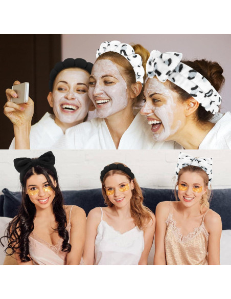 Banda de Spa Wecoe 4 Piezas Microfibra para Cuidado Facial Banda de Spa Wecoe 4 Piezas Microfibra para Cuidado Facial