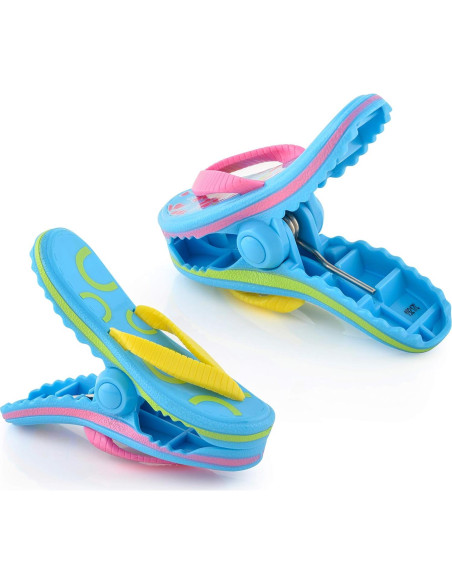 Clips para Toallas de Playa O2COOL - Paquete de 2 Chancla Azul Clips para Toallas de Playa O2COOL - Paquete de 2 Chancla Azul