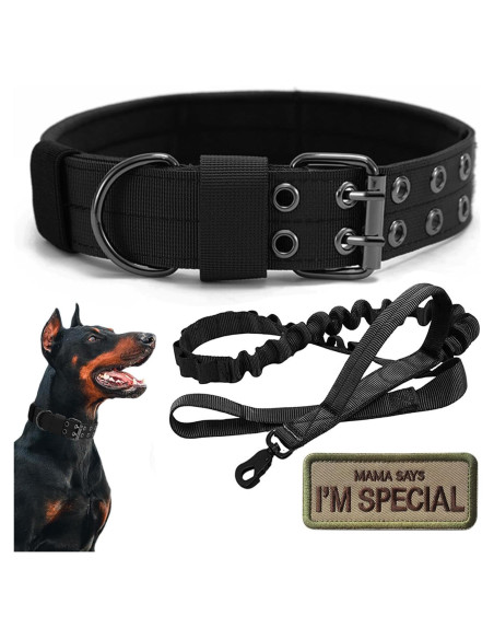 Collar Táctico Perros Periflowin Nylon Ajustable XL Negro Collar Táctico Perros Periflowin Nylon Ajustable XL Negro