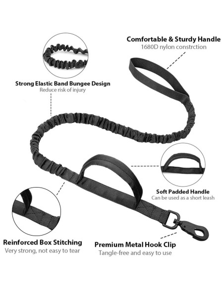 Collar Táctico Perros Periflowin Nylon Ajustable XL Negro Collar Táctico Perros Periflowin Nylon Ajustable XL Negro