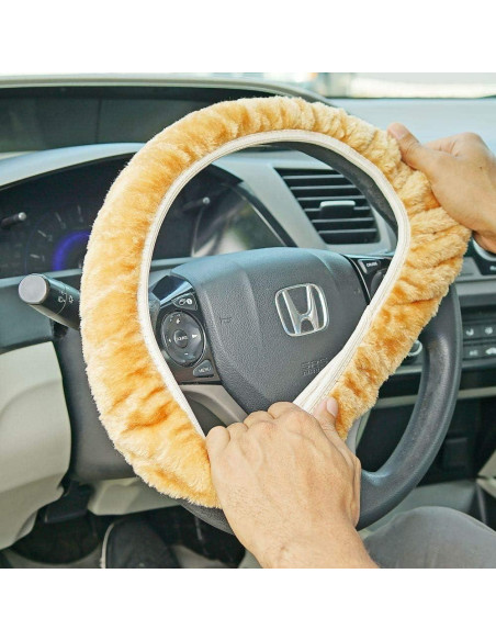 Cubierta de Volante Peluda Beige Fairly Odd Treasures 35.56-40.64 cm Cubierta de Volante Peluda Beige Fairly Odd Treasures 35.56-40.64 cm
