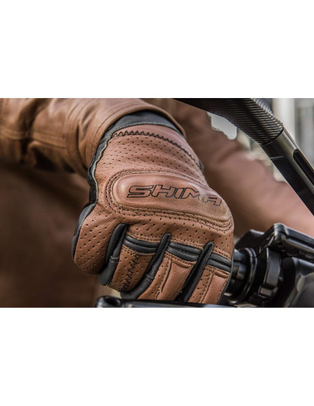 Guantes de Moto SHIMA CALIBER Marrón XXL con Protección Guantes de Moto SHIMA CALIBER Marrón XXL con Protección