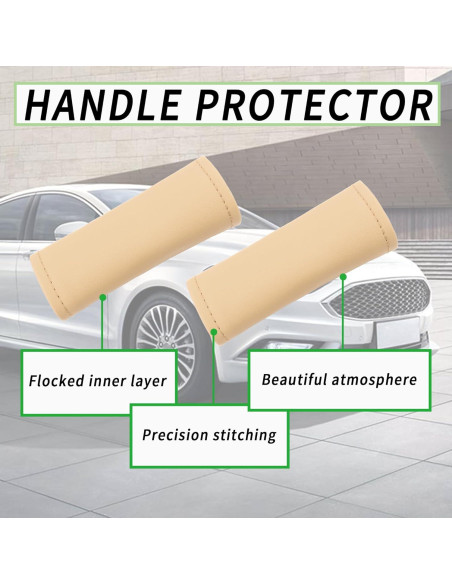Protector de Manija de Puerta de Coche Carleef 2 Piezas Beige Protector de Manija de Puerta de Coche Carleef 2 Piezas Beige