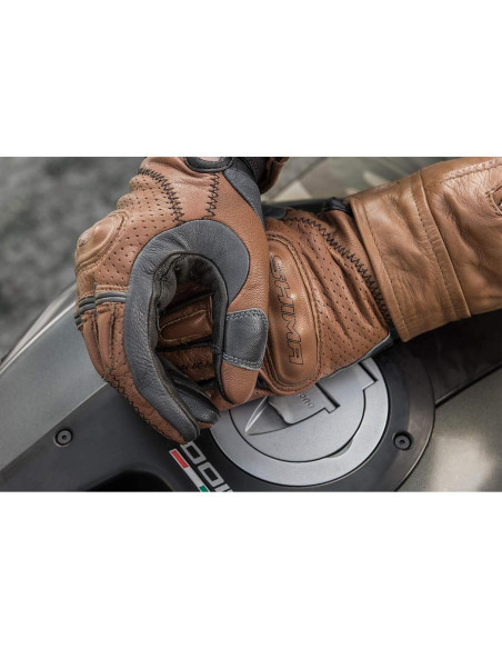 Guantes de Moto SHIMA CALIBER Marrón XXL con Protección Guantes de Moto SHIMA CALIBER Marrón XXL con Protección