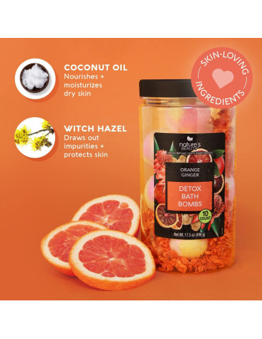 Conjunto de Bombas de Baño Detox Jengibre Naranja Garcoa 10 ct