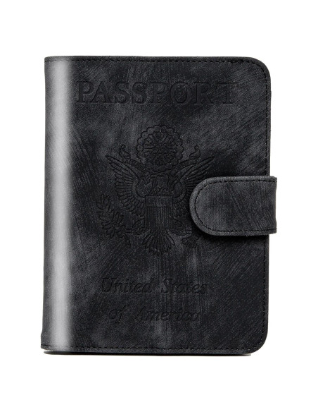 Portapasaportes con bloqueo RFID - WT002 - Negro Portapasaportes con bloqueo RFID - WT002 - Negro